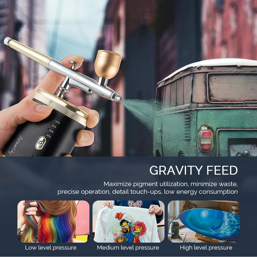 30Psi High Pressure 3 Levels Portable Airbrush For Nails