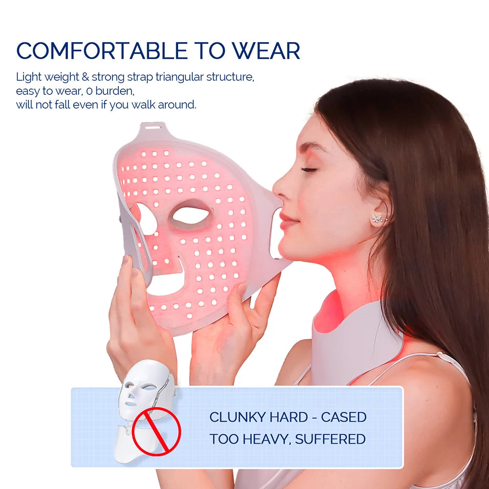 Face Neck Silicone LED Mask