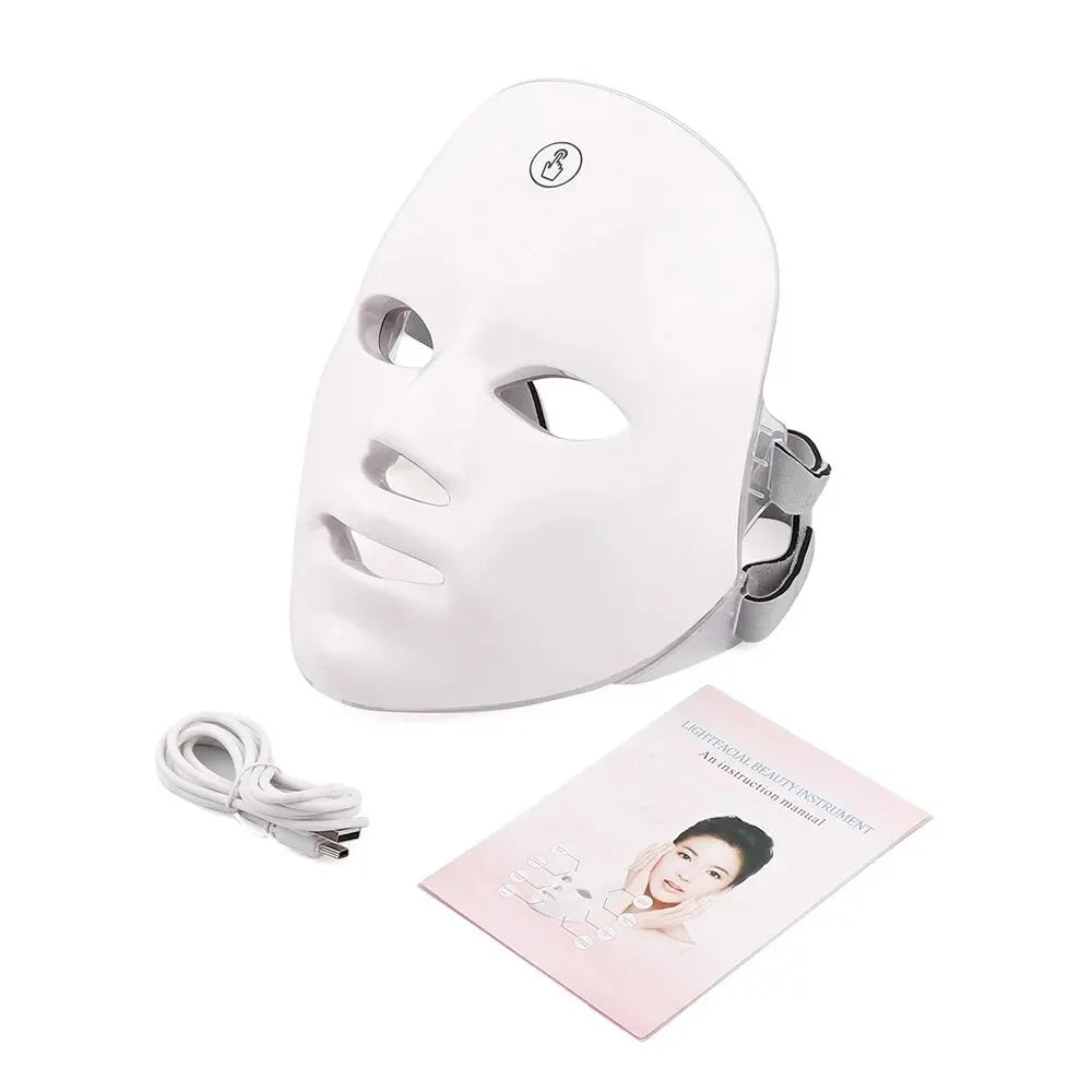 7 Colors LED Red Light Photon Therapy Facial Mask