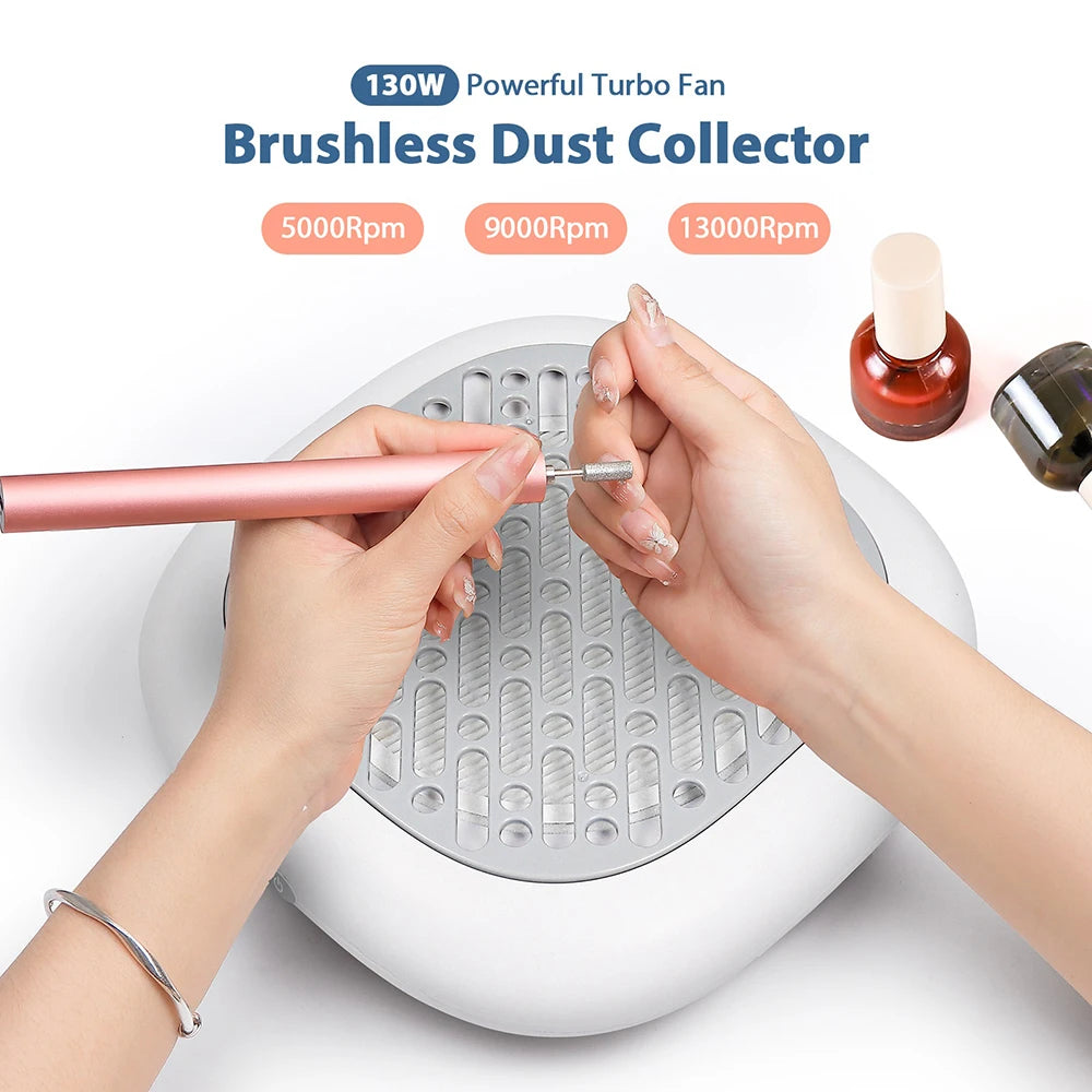 130W Super Suction Brushless Nail Dust Extractor
