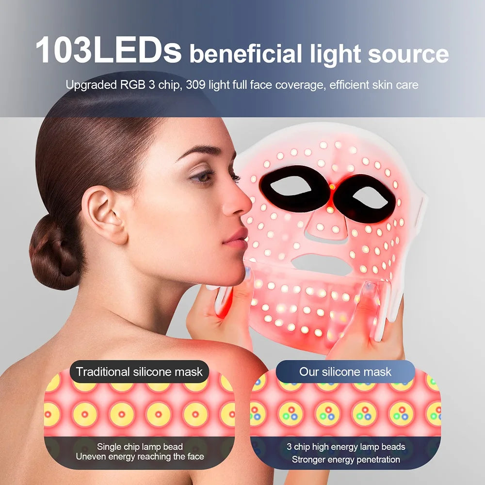 Silicone 7 Colors LED Face Mask