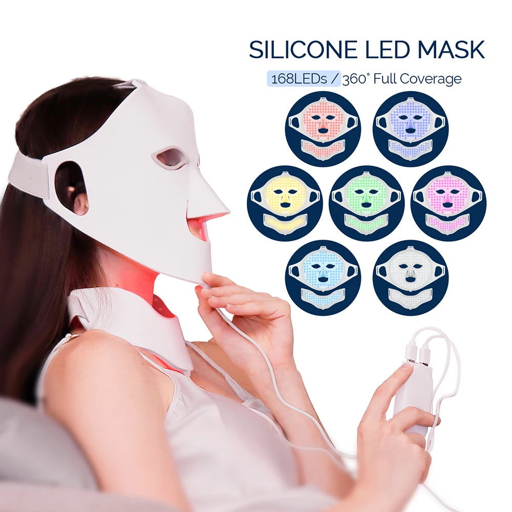 Face Neck Silicone LED Mask
