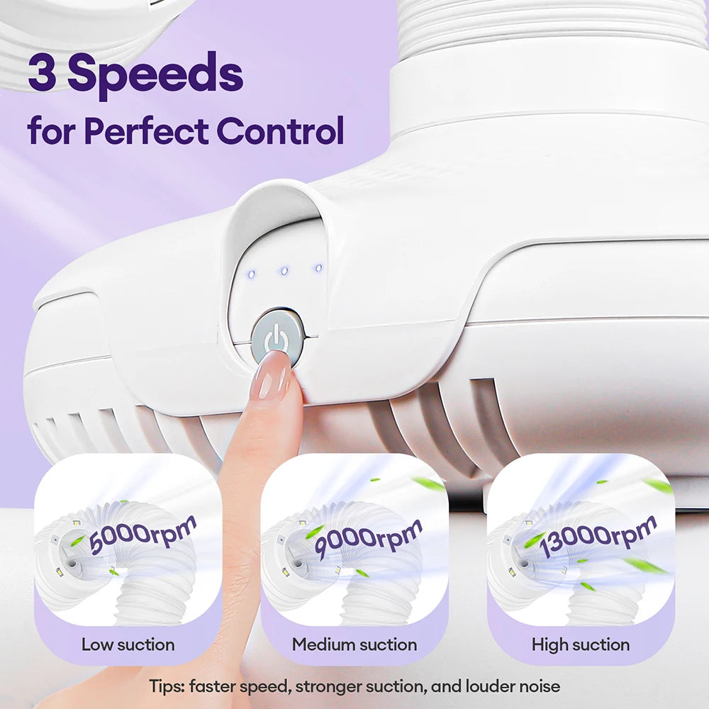 130W Super Suction Brushless Nail Dust Extractor
