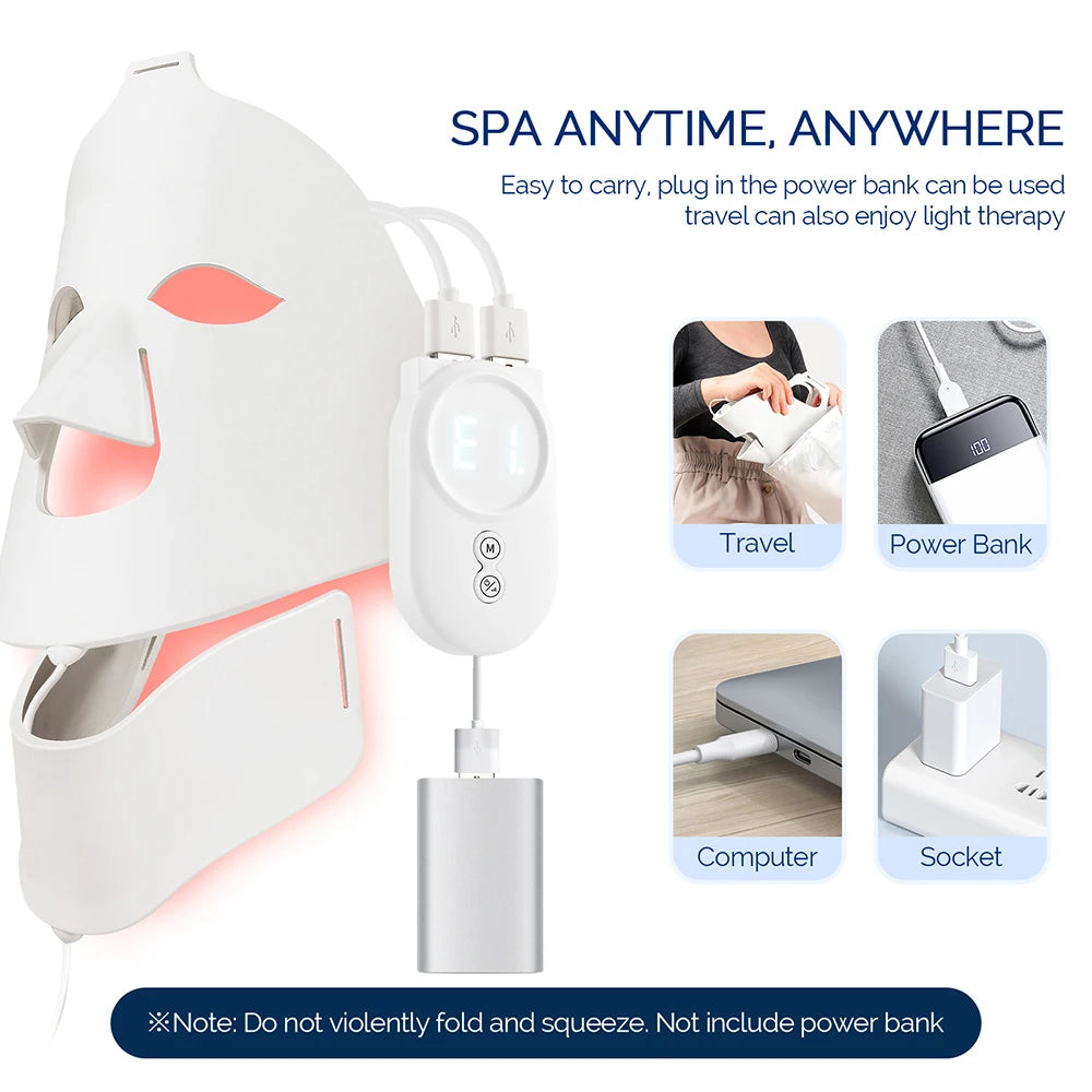 Face Neck Silicone LED Mask