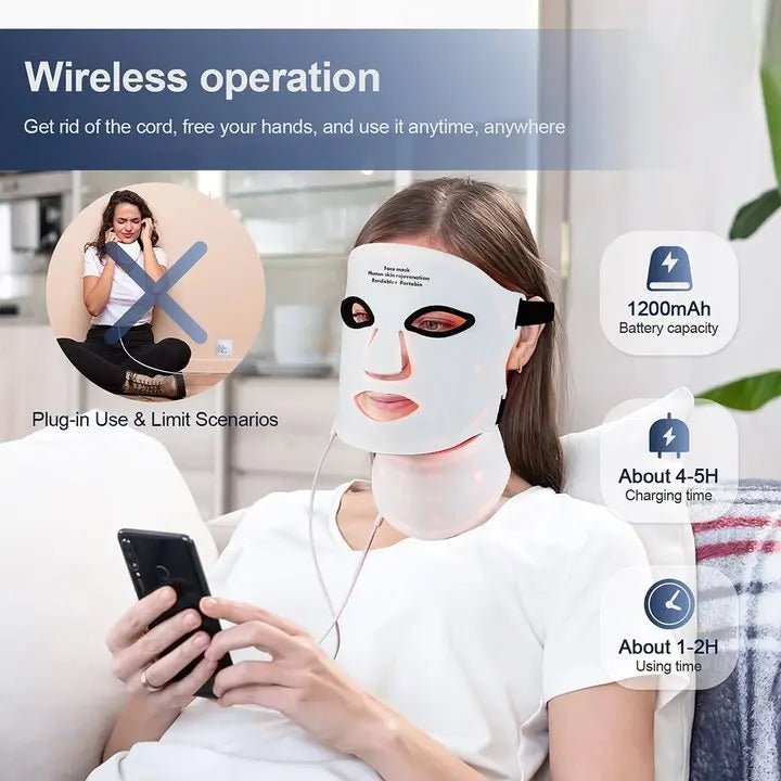 Silicone 7 Colors LED Face Mask