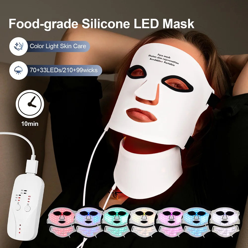 Silicone 7 Colors LED Face Mask