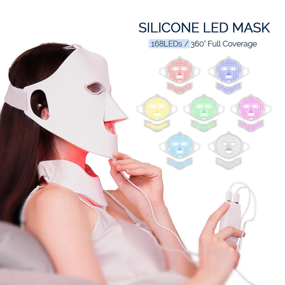 Face Neck Silicone LED Mask