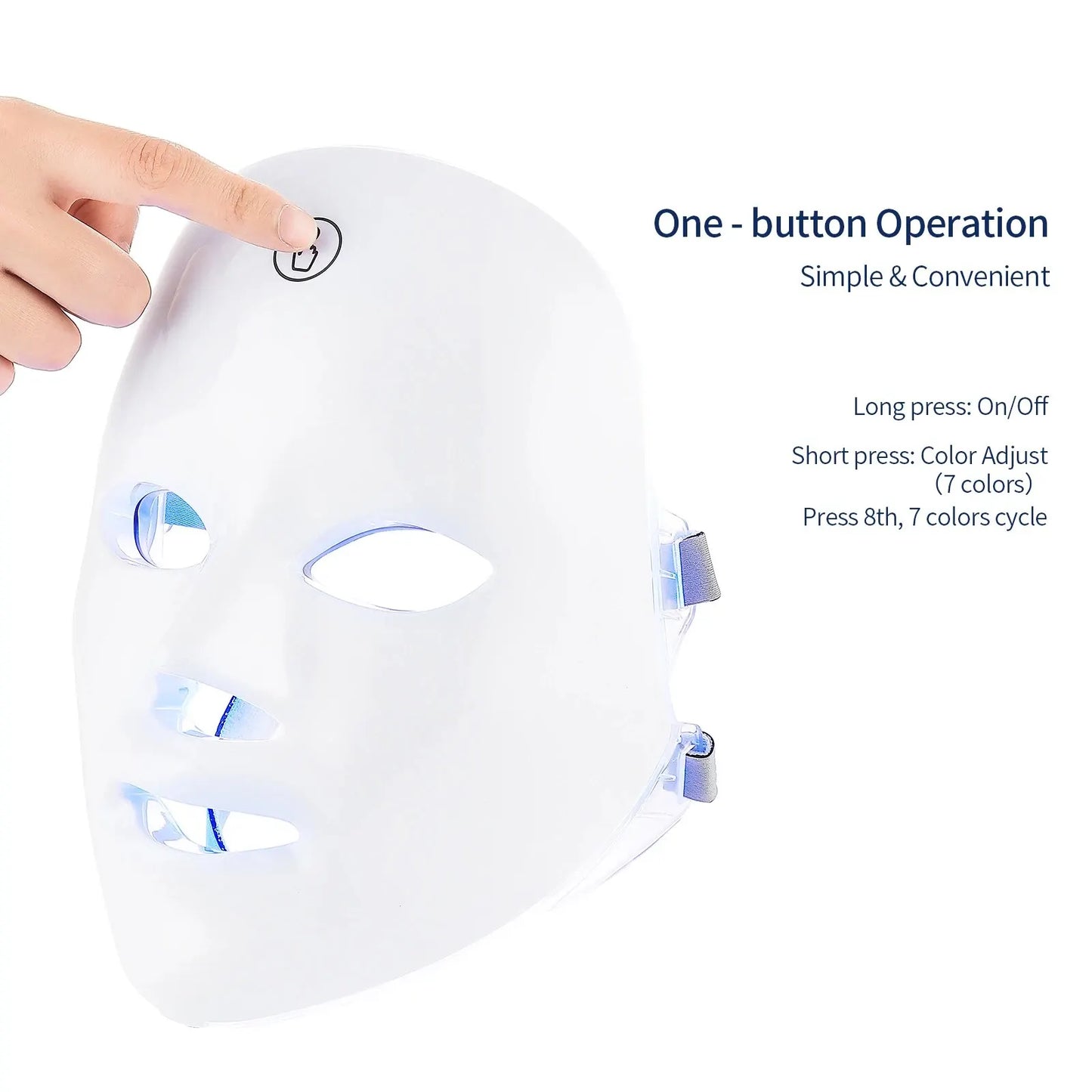 7 Colors LED Red Light Photon Therapy Facial Mask