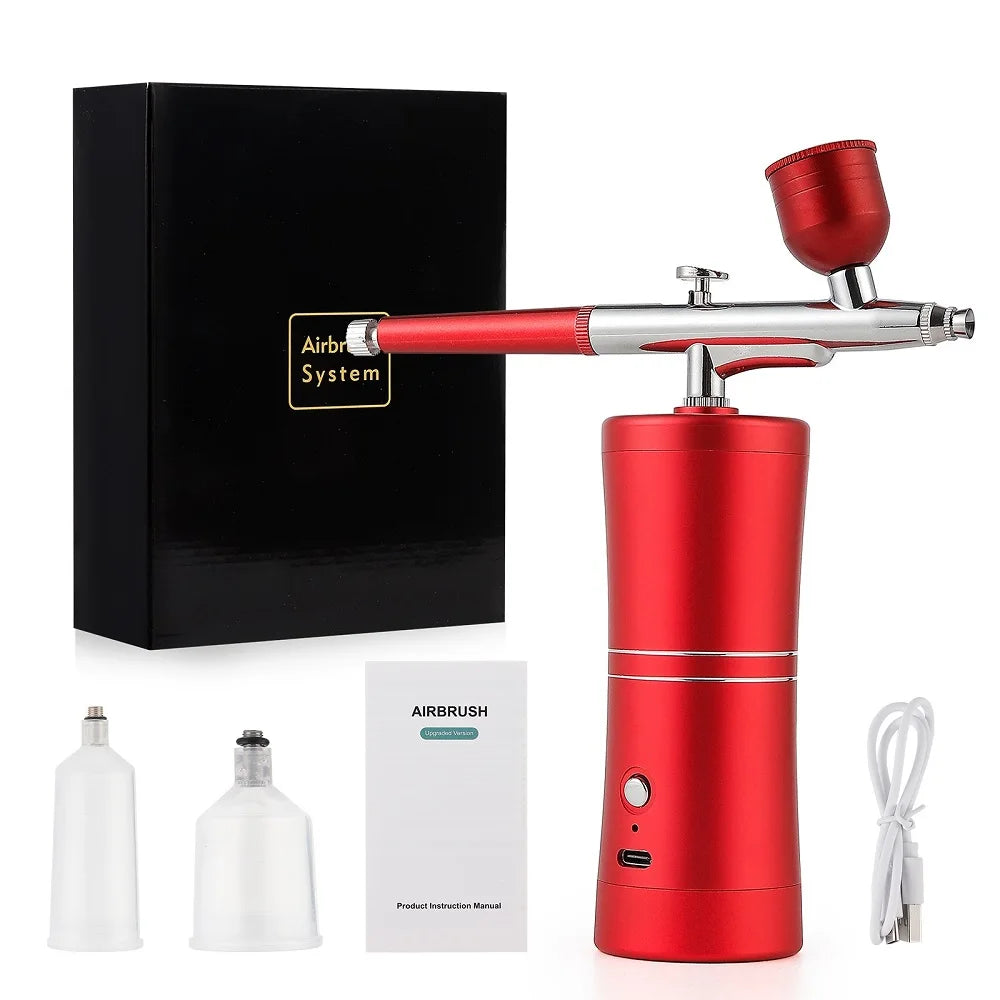 0.3mm Pink Mini Air Compressor Kit Air-Brush