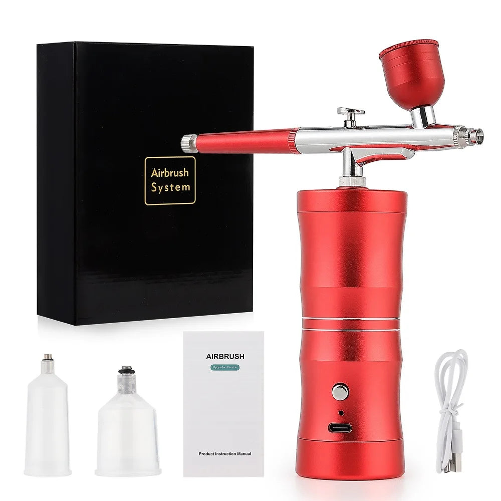 0.3mm Pink Mini Air Compressor Kit Air-Brush