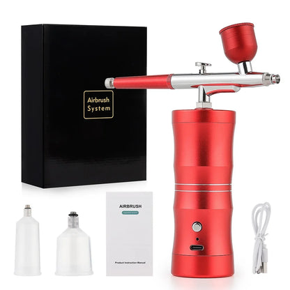 0.3mm Pink Mini Air Compressor Kit Air-Brush