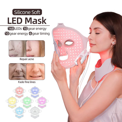 Foreverlily Face Neck Silicone LED Mask