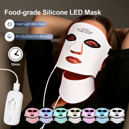 Silicone 7 Colors LED Face Mask