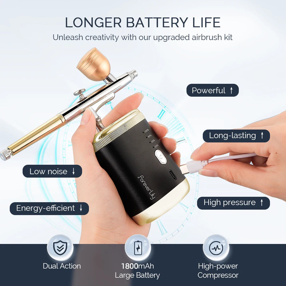 30Psi High Pressure 3 Levels Portable Airbrush For Nails