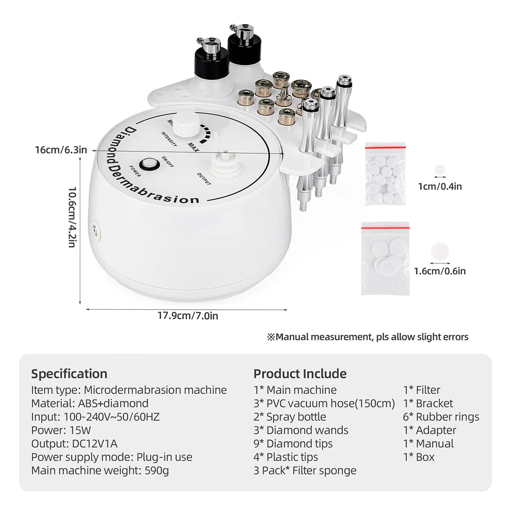 Professional Diamond Microdermabrasion Machine Water Spray