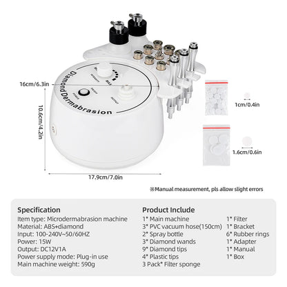 Professional Diamond Microdermabrasion Machine Water Spray