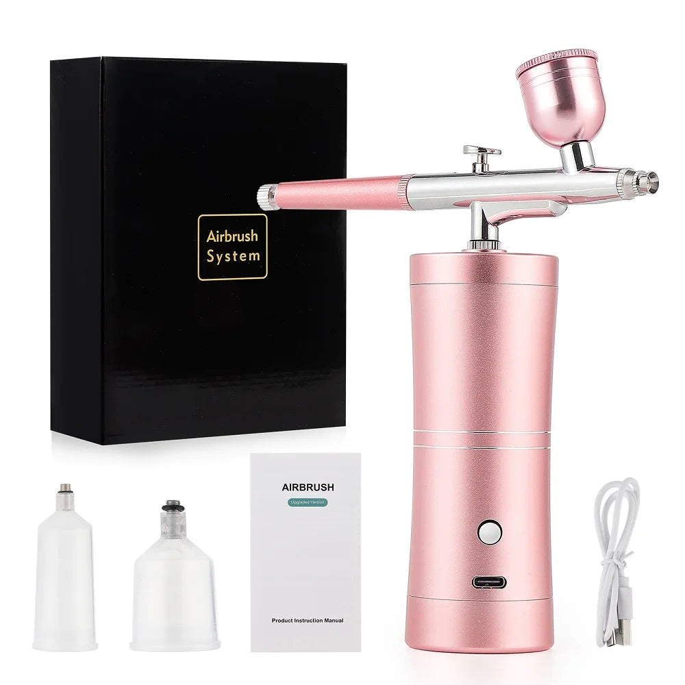 0.3mm Pink Mini Air Compressor Kit Air-Brush