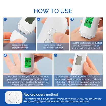 Skin Tester Face Skin Moisture & Oil Content Skin Analyzer